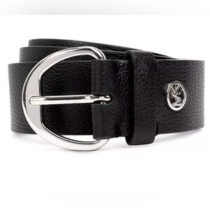 MICHAEL Michael Kors Women's Pebble Leather Black Belt Size Small AUTHENTIC NEW